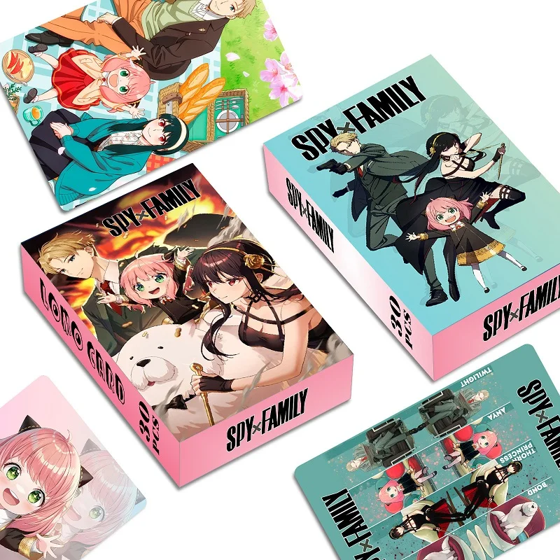 

30PCS/Set Anime SPY X FAMILY Figures Photocards HD Printed LOMO Card Self Made Paper Card Photocard For Fans Collection