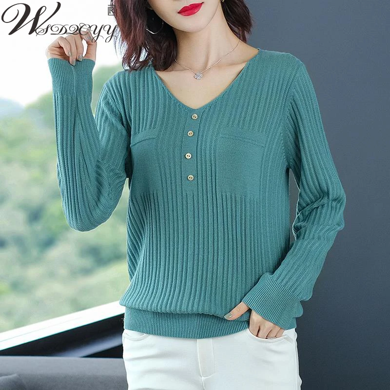 

Short Sweater Women Casual V-Neck Knited Top Oversized 3xl Knitwear Jumper Solid Colors Harajuku Long Sleeve Thin Pullover Loose