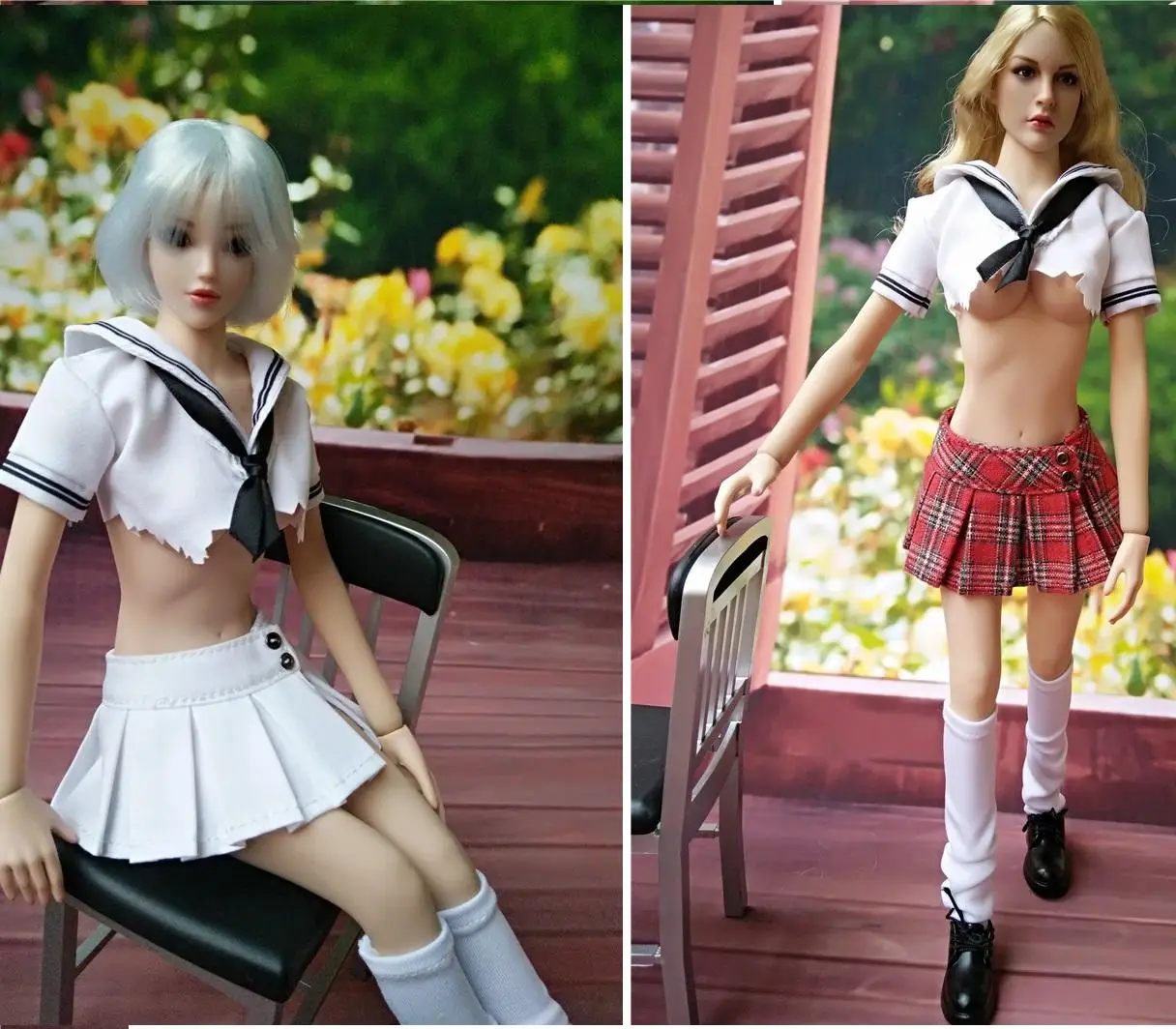 

1/6 Scale Sexy Summer Student Uniform Sailor Suit Clothing with Sexy Shirt Dress for 12in Action Figure Phicen Tbleague Toys