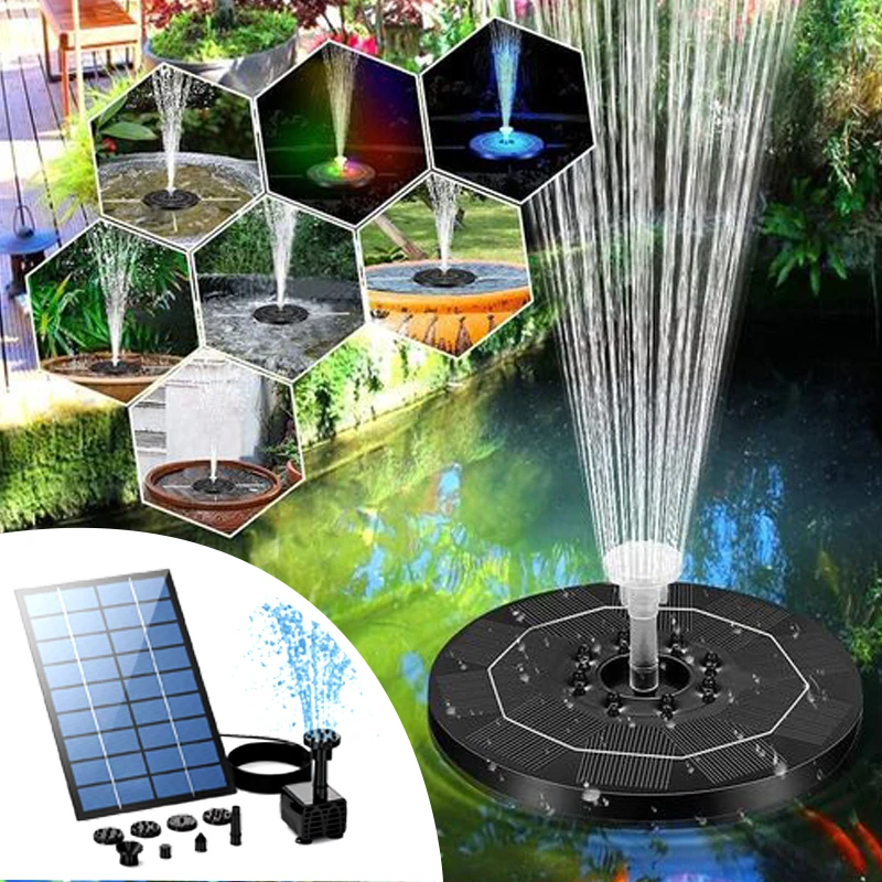

7V/3W Solar Fountain Watering kit Power Solar Pump Pool Pond Submersible Waterfall Floating Solar Water Fountain For Garden