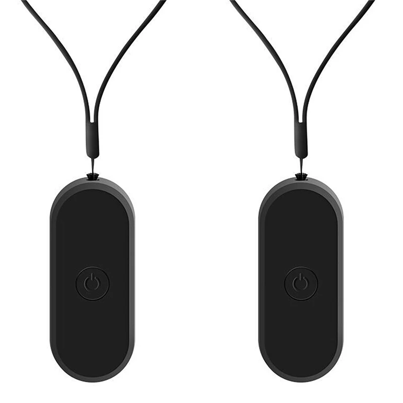 

2X Hanging Neck Air Purifier, Stylish Personal Wearable Mini Portable Negative Ion Air Purifier Black