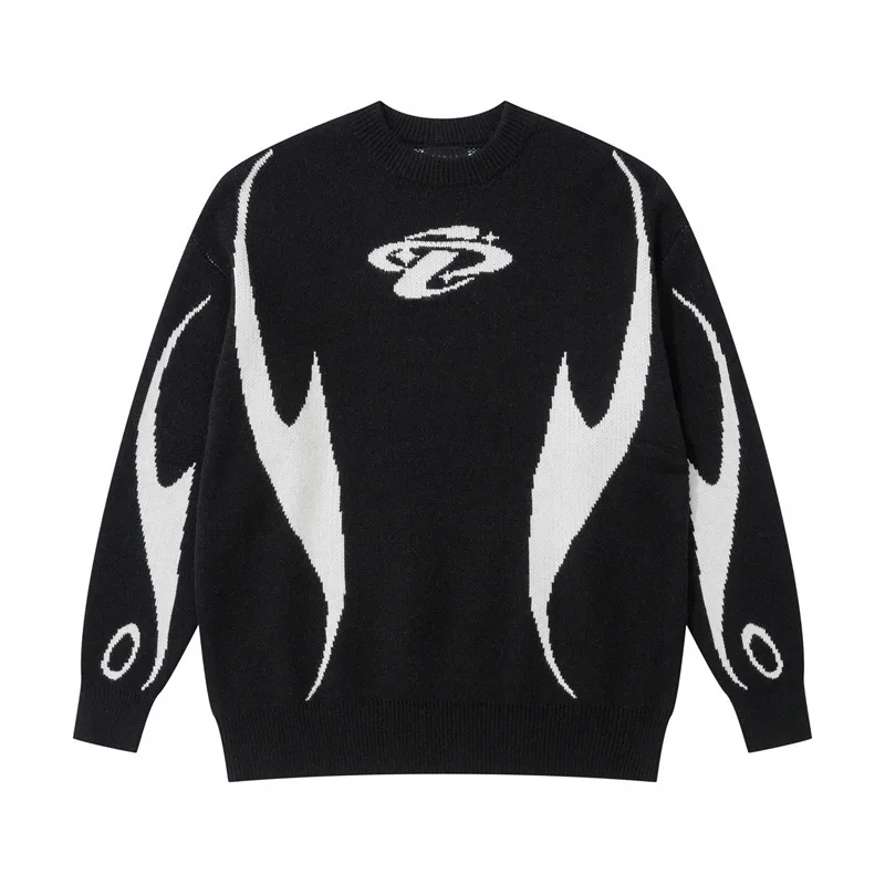 Пуловер Y2K в новом стиле для осени и зимы 2024 свободный универсальный вязаный