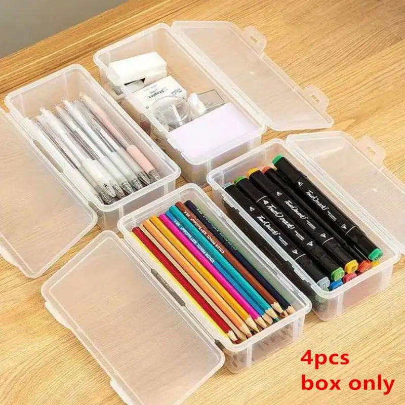 KOQZM Многофункциональный пластиковый пенал для канцелярии 4 шт.