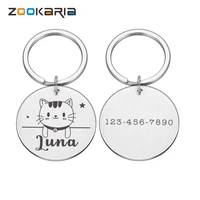 free engraved pet dog id tag personalized cat puppy id tag pet dog collar accessories custom dogs anti lost name tags pendant
