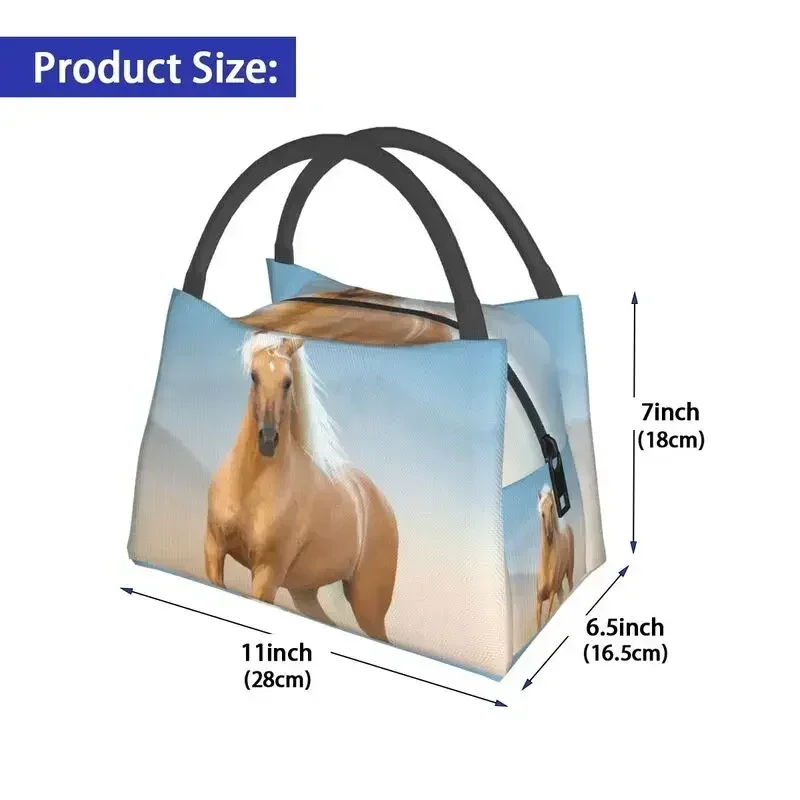 Изолированная сумка для обеда Palomino Andalusian Horse женщин водонепроницаемая бега