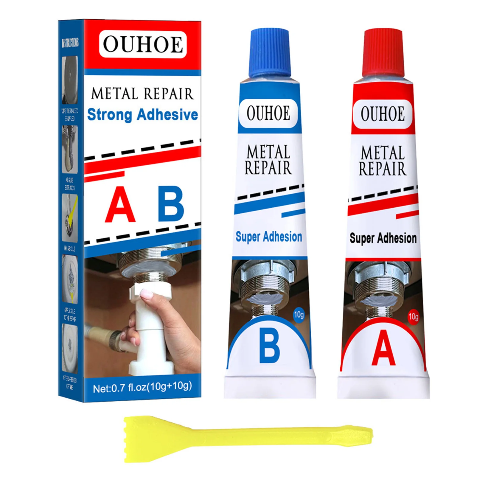 

Metal Glue Permanent Metal Repair Paste Set Permanent Metal Repair Paste Set 100ml Miracle Welding Glue Industrial Heat