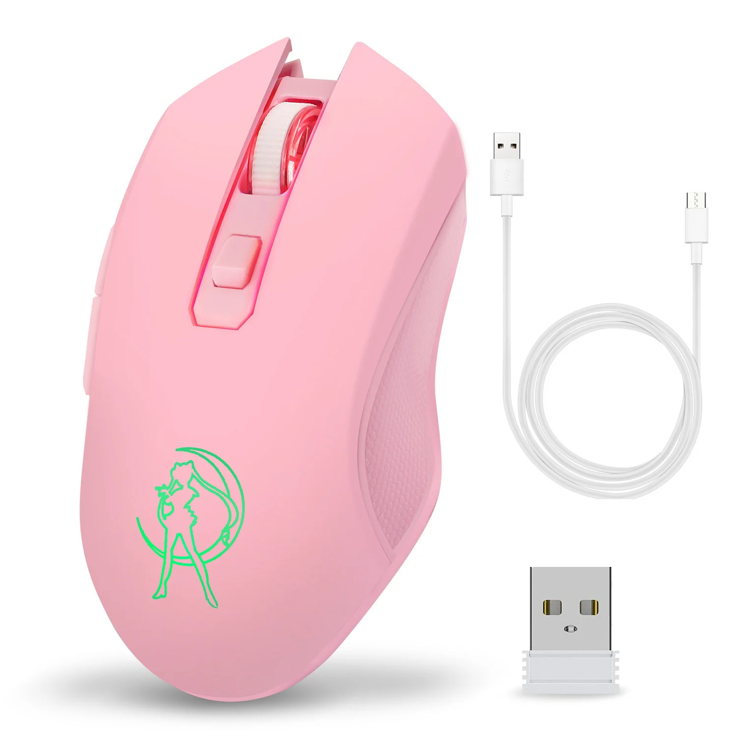 

Wireless Cute Mouse Cartoon Sailor Yoon Dazzling Colored Mause Ergonomic 2400 DPI USB Design Optical Mice For Notebook Laptop PC