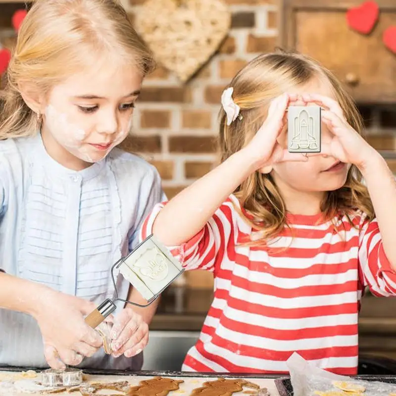 Набор для выпечки печенья в виде животных, 32 шт., Круглый роликовый инструмент для выпечки печенья, милый инструмент для выпечки