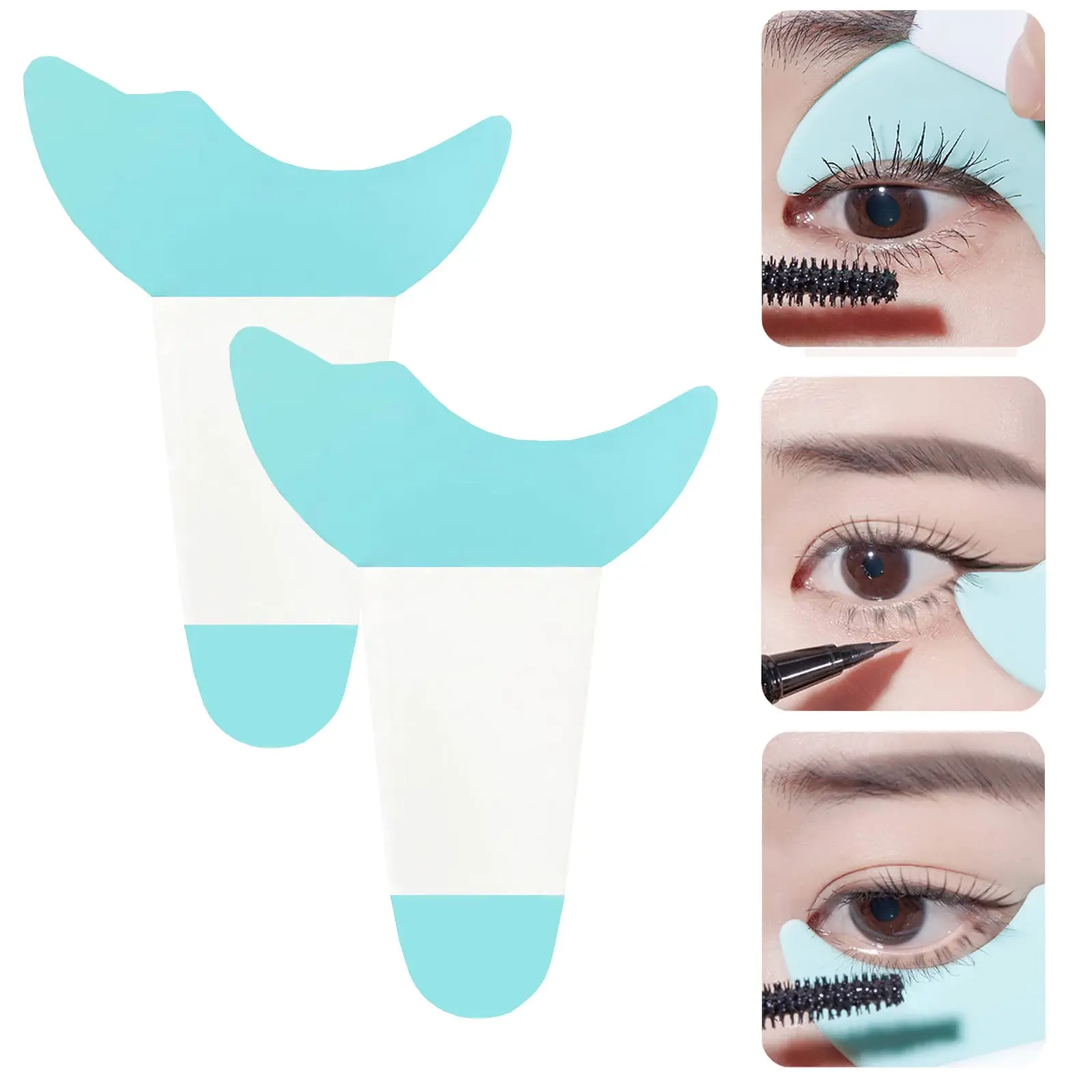 2pcs Silicone Eyeshadow Pad Crease Line Kit With Eyeshadow Brush Makeup Crease Line Kit Women Makeup Eyeshadow Applicator Tool
