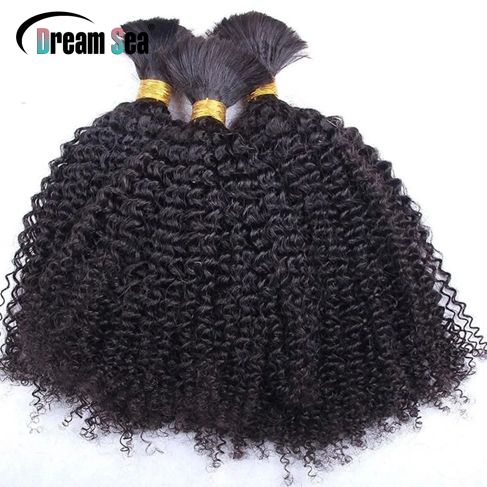 

200g Afro Kinky Curly Bulk Human Hair For Braiding No Weft Remy 8-30 Inch Brazilian Bulk Hair Extensions Crochet Braids Bundles