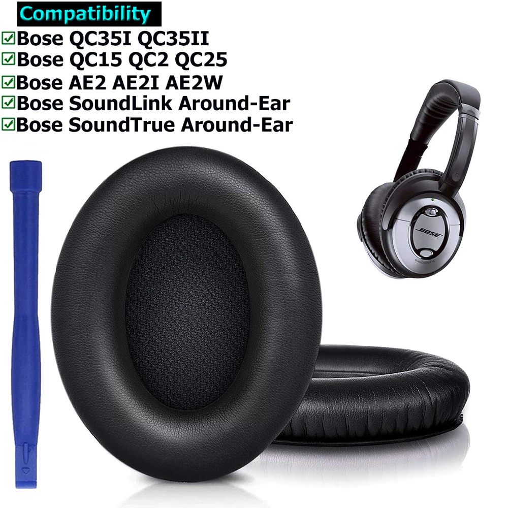 

1Pair Headphone Ear Pad Earpad Replacement Cushion Kit For Bose QC25 25 15 2 35 QC15 QC35 AE2 AE2I AE2W Soundlink