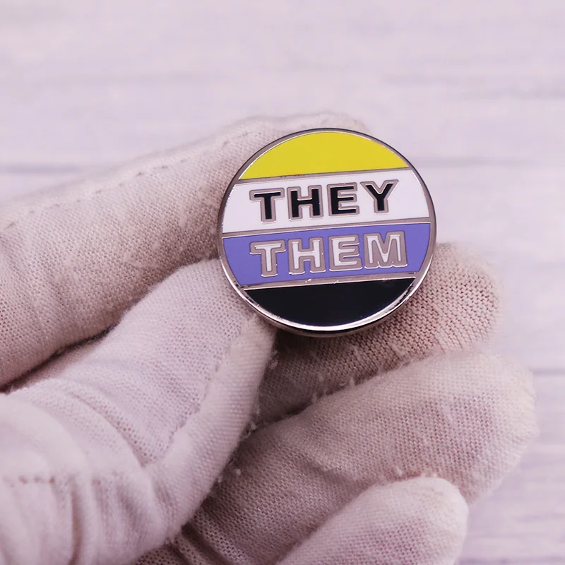 Недвоичная заколка для лацканов Genderqueer Pride брошь в виде гей-лацканов они/они