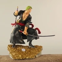 14cm one piece anime roronoa zoro standing ver pvc action figure collection model toys decoration kid gifts