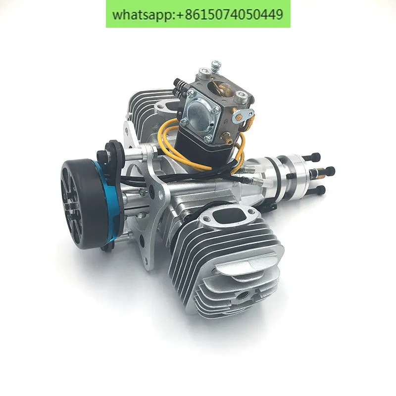 Авиационная модель бензинового двигателя DLE60 с двухцилиндровой двухтактной