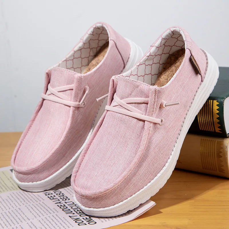 

Women Canvas Shoes Fashion Casual Flats Shoes Women Work Shoes Slip on Breathable Loafers Sneakers Zapatos De Mujer Plus Size 42