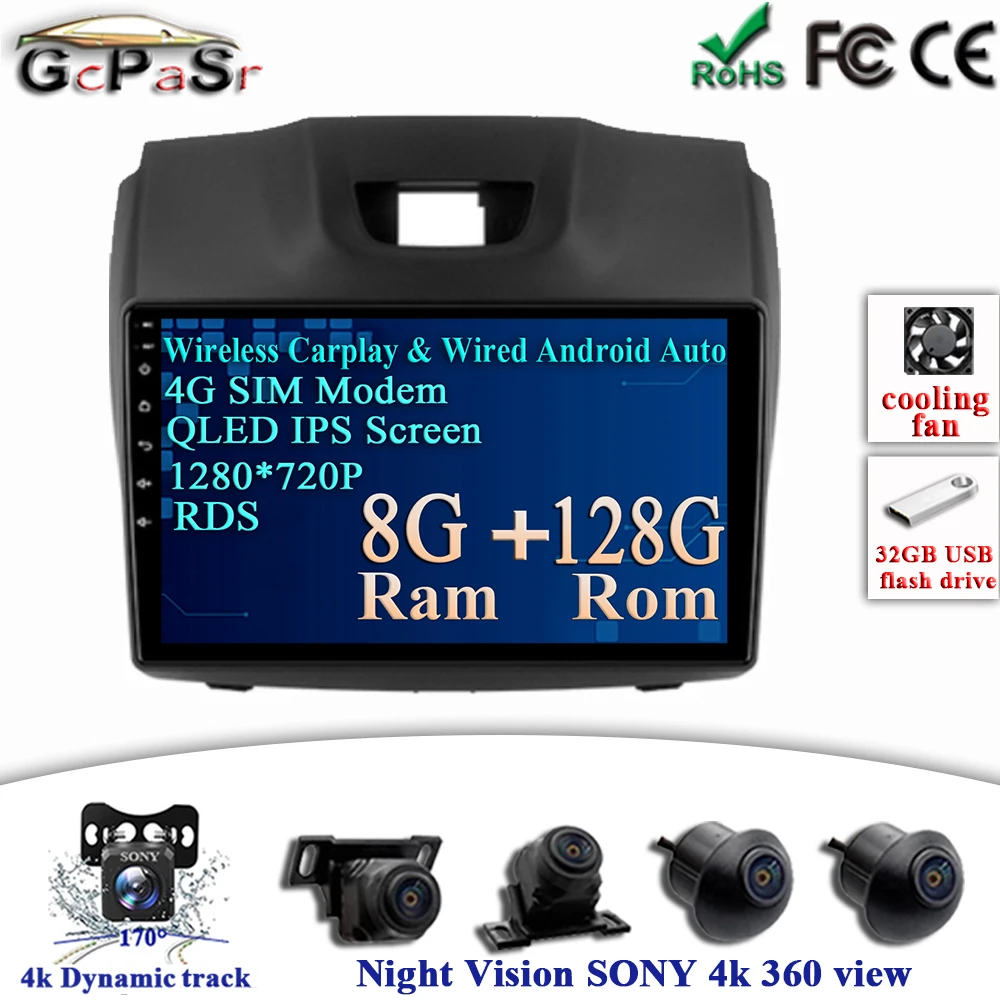 

Android for Chevrolet Holden S10 TRAILBLAZER COLORADO ISUZU Autoradio Carplay Multimedia Video Navigation GPS 360 cameras