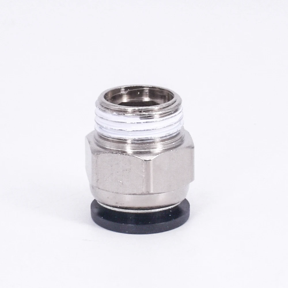 1/8 &quot1/4&quot 3/8 &quotBSP Мужской x Fit Tube OD 6/8/10 мм никелированный латунный пневматический