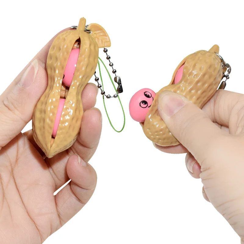 

Toys Decompression Antistress Toys for Kids Children Peanut Keychain Squishy Decompression 2022 New