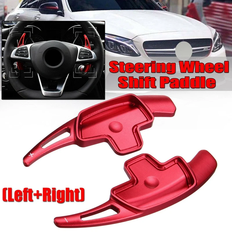 

Steering Wheel Paddle Shifter Gear Shift Shifter Extension for Mercedes Benz a B E GLA GLK SLK M GL Class(Red)