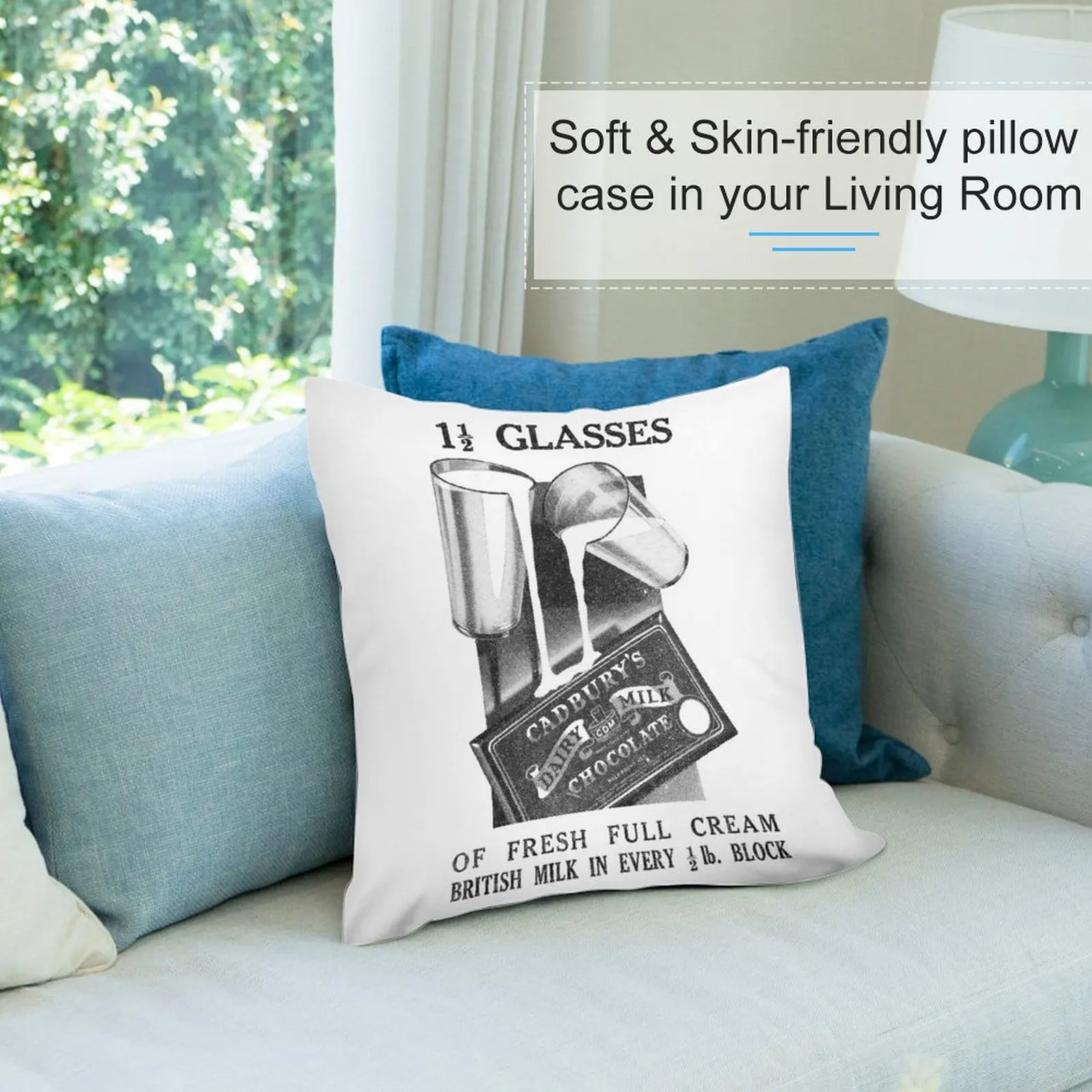 Cadbury's -молочно-молочный шоколад-1933 винтажная декоративная подушка для дивана