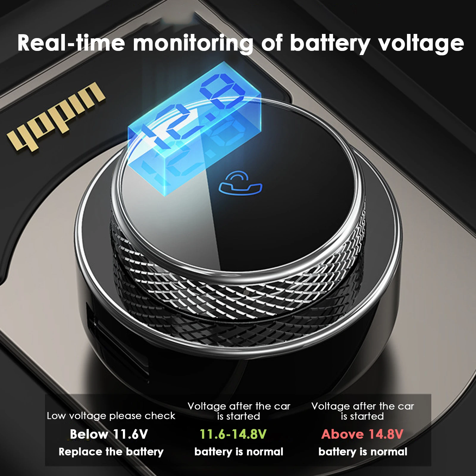 

QC3.0 Quick Charger Car Bluetooth-compatible 5.0 FM Transmitter Handsfree Wireless TF/U Disk Mp3 Audio Player Car Accessories