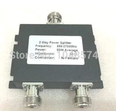 698~2700MHz Splitter 2 Way N Female Splitter Power Divider for 2G 3G 4G Cell Phone Signal Booster Repeater Antenna Cable