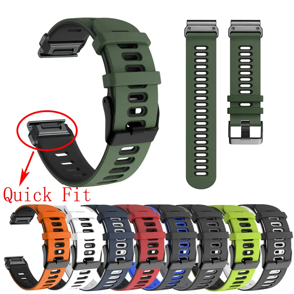 Тактический Ремешок Для Часов Quickfit Garmin X Delta 7 Pro MK2i MK2 MK1 Enduro 2 Силиконовый 22/26 Мм
