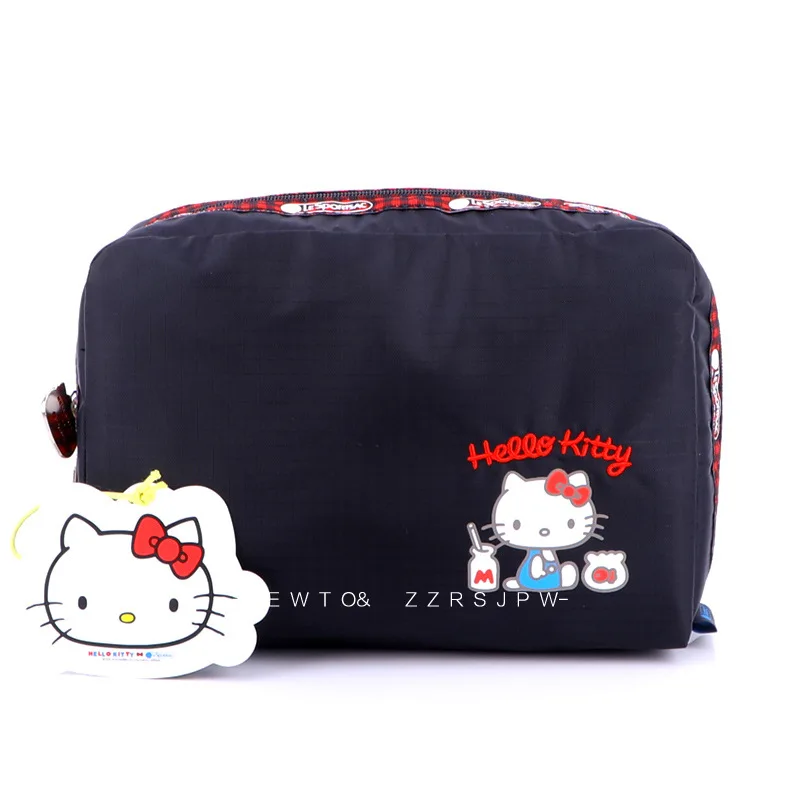 Повседневная сумка Lesportsac для хранения косметики в стиле аниме с котятами Пикачу