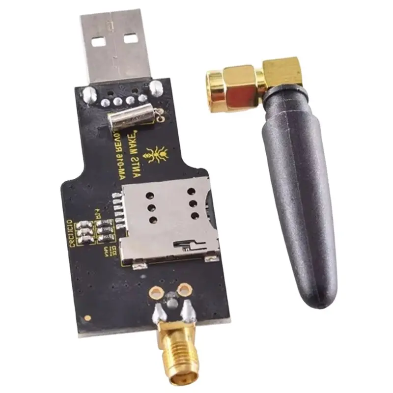 Фото Четырехдиапазонный GSM GPRS-модуль SIM800 SIM800C с USB-разъемом для SIM-карты для беспроводной Bluetooth-совместимой SMS-связи со встроенной антенной №1