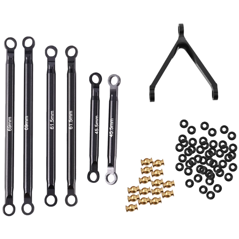 

For Axial SCX24 90081 1/24 RC Crawler Car Upgrade Parts Metal Link Rod Tie Rod Suspension Links Set AX31613 Accessories