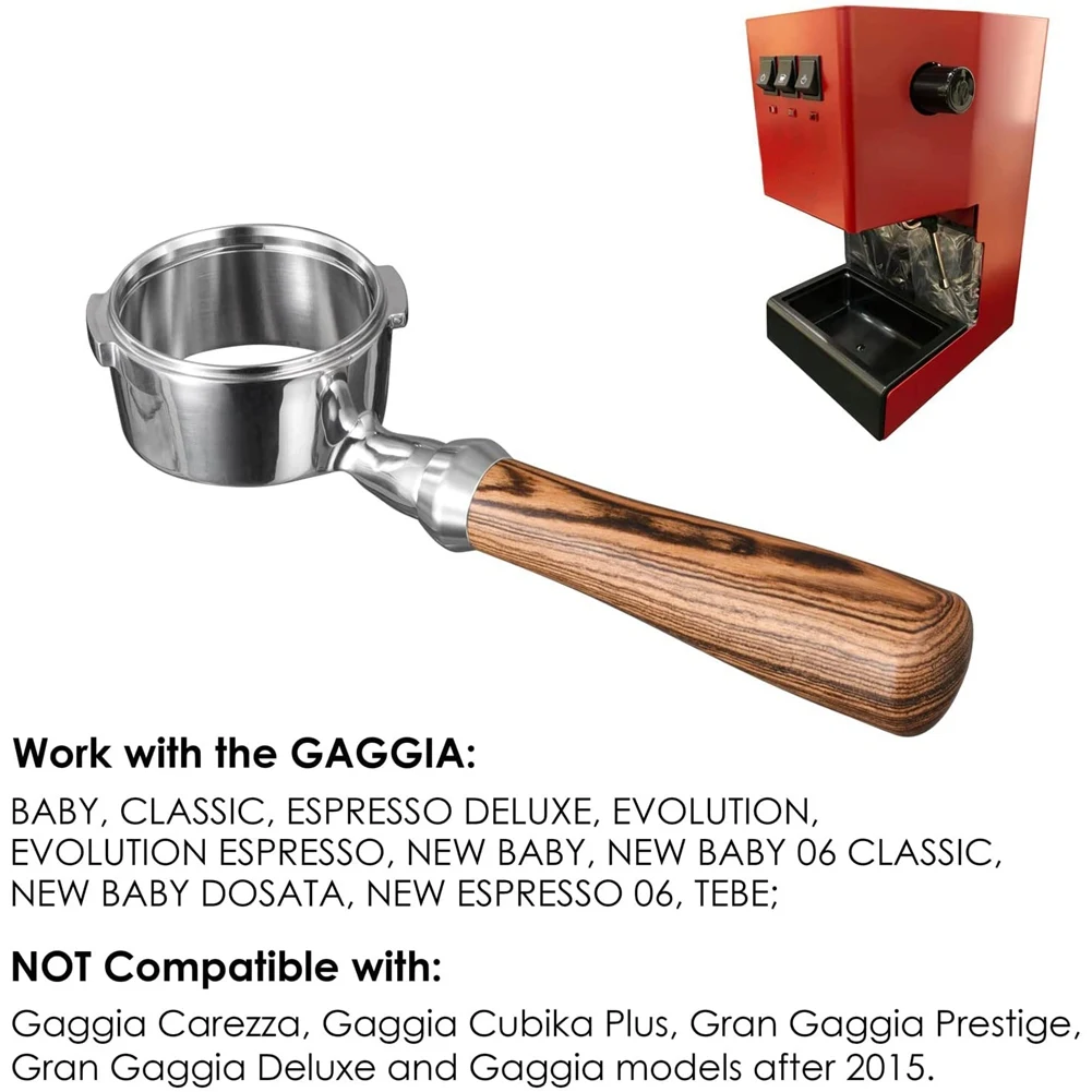 

Бездневой портфель для Gaggia 58 мм, бездневой портфель с 2-чашечной корзиной для фильтров