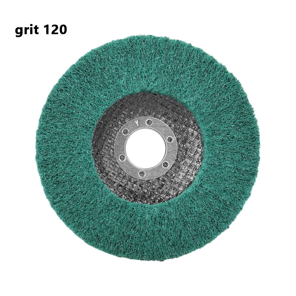 

4,5 дюймовые нейлоновые волоконные шлифовальные диски, полировальные диски, нетканые шлифовальные металлические зеркальные абразивные диски Grit120 180 240 320 800