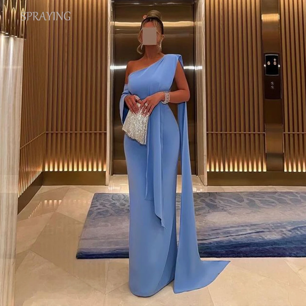 Платье вечернее на одно плечо длинное в пол