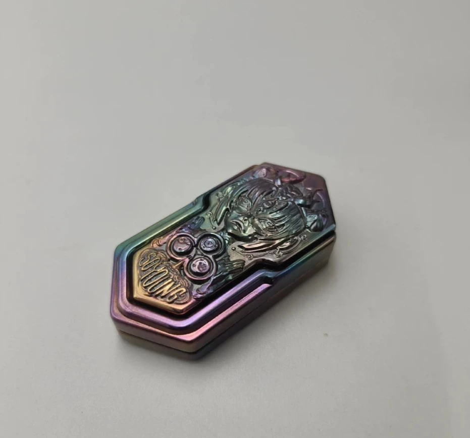 Б/у EDC Yedc циркониевый Радужный механический слайдер в стиле Лолиты с цветком