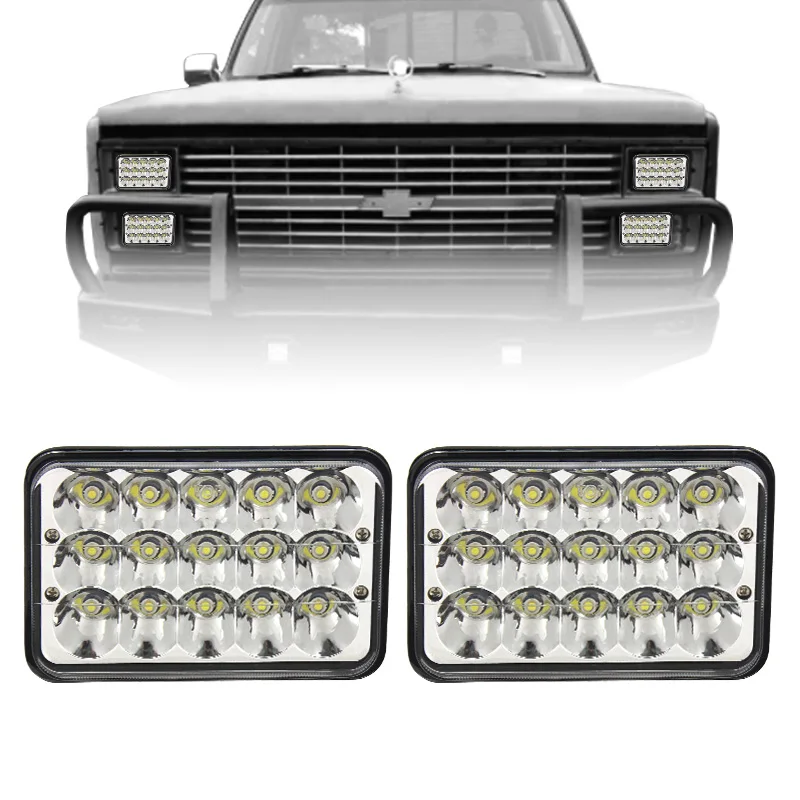 AUKMA 4x6-дюймовая светодиодная фара дальнего/ближнего света замена H4651 H4652 H4656 H4666 H6545