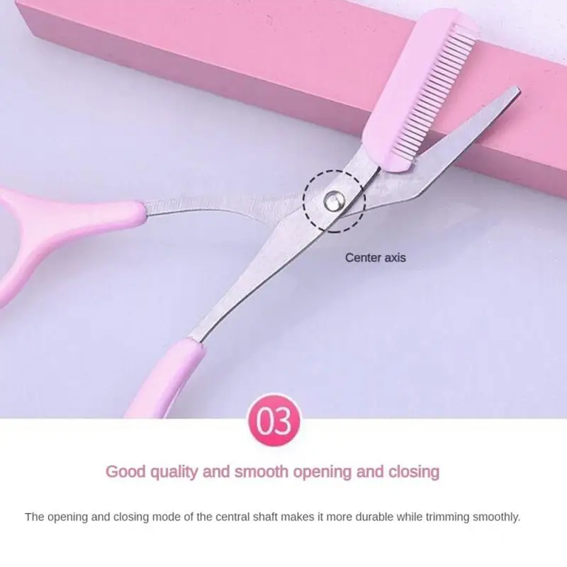 Ножницы для стрижки бровей с расческой набор инструментов женщин и начинающих