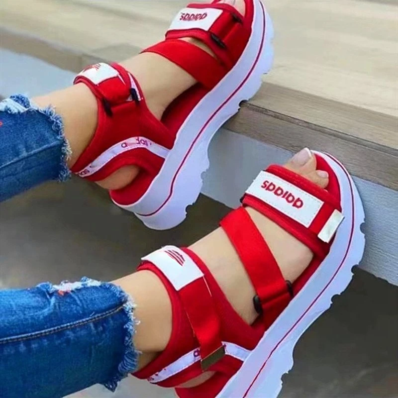 

Summer Platform Ladies Sandals Wedge Solid Color Flip Flops Fashion Female's Sandals Outdoor Light Casual Woman's Roman Sandals