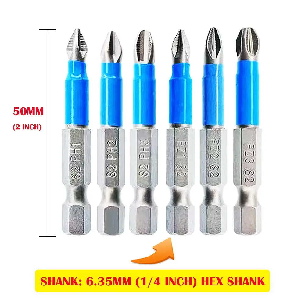 

Набор магнитных отверток 6 шт., стальной сплав, синий