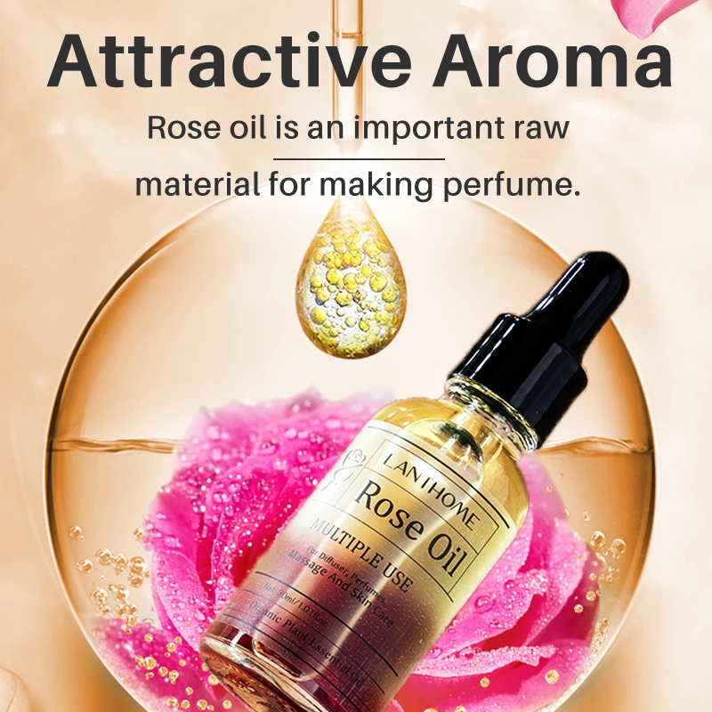 

Pure Natural Rose Essential Oils Therapeutic Grade for Aromatherapy Used for Diffuser Humidifierkin Care Massage Diffuser Oil