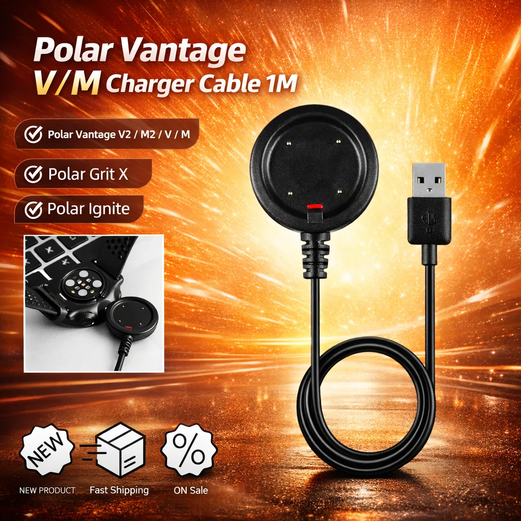 Фото Зарядный и передаточный USB-кабель для смарт-часов Polar Vantage V2 / M2 / V / M, Grit X, Ignite, 1 м, сменное зарядное устройство №2