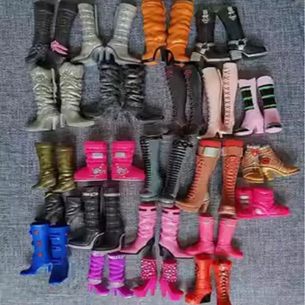 

Пластиковые кукольные ботинки, аксессуары, красочные куклы на высоком каблуке, реальная длина ступни 2,2 см, куклы-герои, ботинки 30 см, куклы/куклы 1/6 Bjd