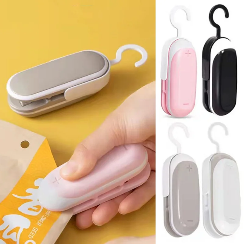

Mini Sealer Sous Vide Home Heat Plastic Food Snacks Bag Sealing Machine Saver Packaging Kitchen Storage Clips Bag Cutter Clip