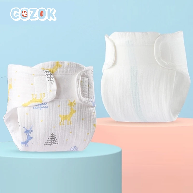 

COZOK Diaper Pants Cotton Washable For 6.5-11.5kg Baby Gauze Diaper Urine Meson Toilet Training Newborn Diapers