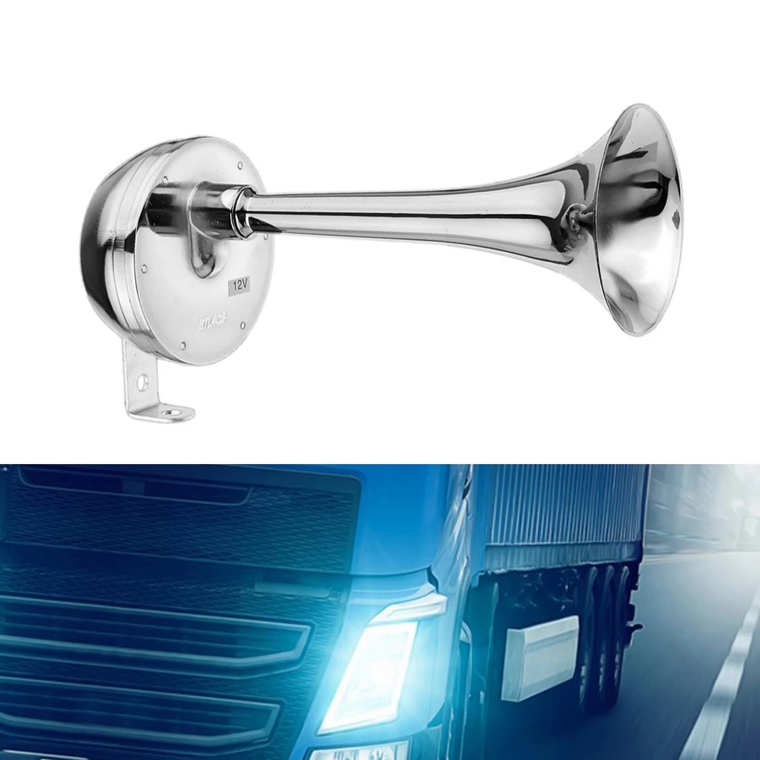 12 В 126 дБ Автомобильный Универсальный супер громкий клаксон хромированный