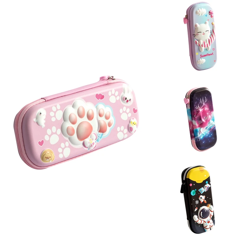 

3D Girls Pencil Case Cute Stationery Box EVA Pencil Box Cartoon Animal Pen Case Children School Supplies Storage Box