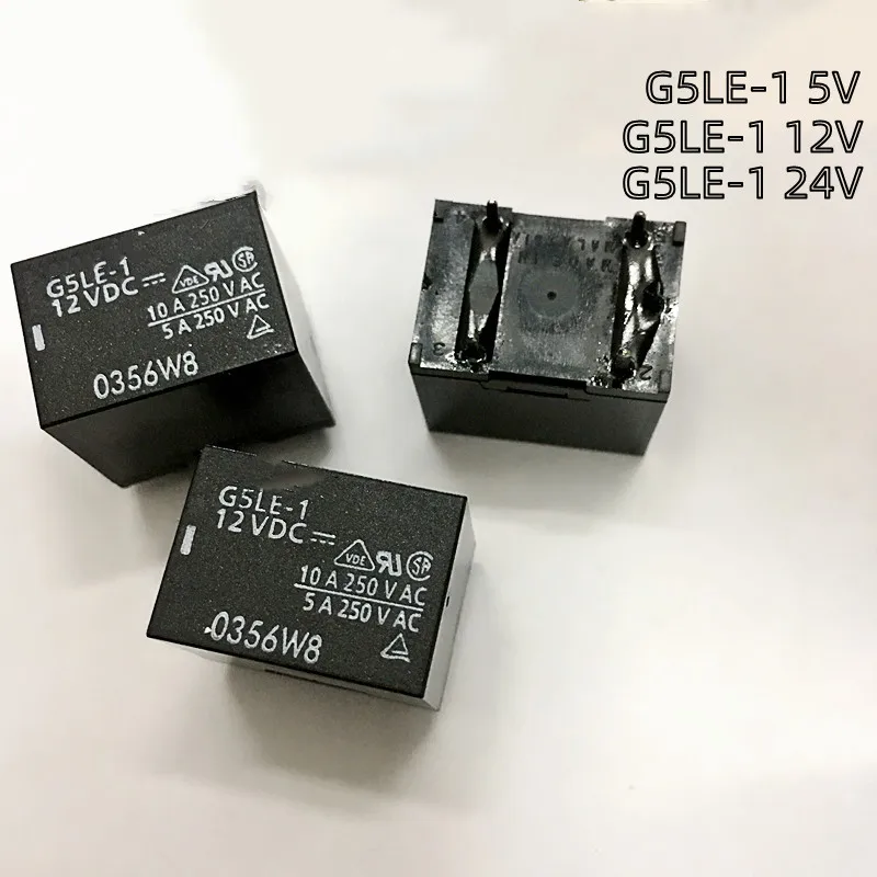 5pcs New Relay G5le-1-12vdc G5le-1-24vdc G5le1 24vdc Dc24v G5le-1-5v 12v  G5LA-1 24VDC 5PIN