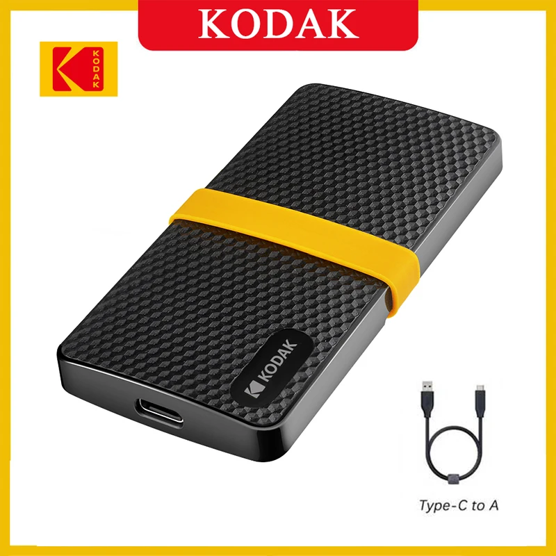 

Внешний жесткий диск KODAK X200 Type C USB3.1 Gen 2, 1 ТБ SSD 512 ГБ 256 ГБ, Мини Портативный твердотельный накопитель для MacBook ПК PS4 PS5