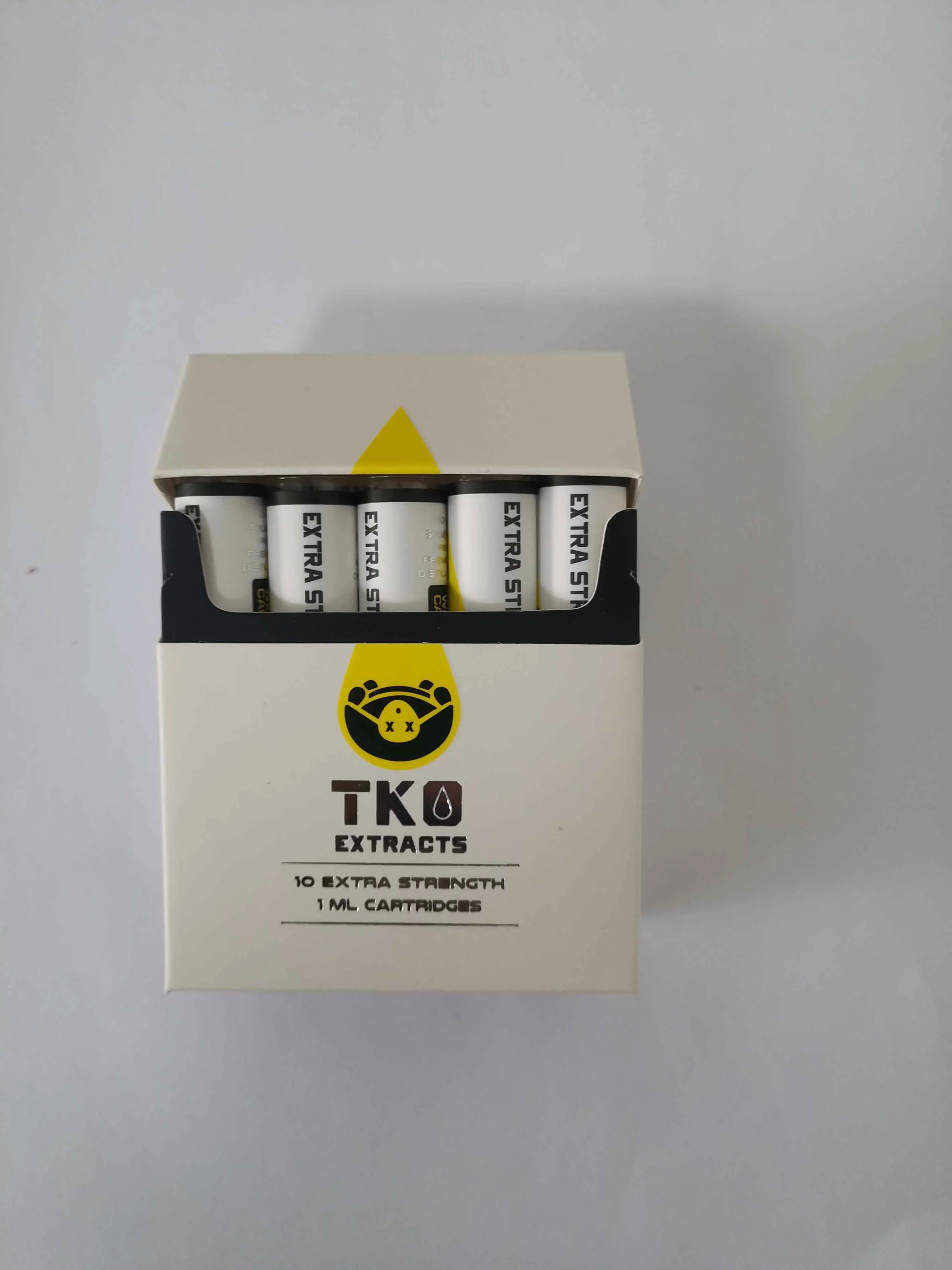 100pcs 0.8ml TKO Cartridges 1ml Ceramic Vape  Packaging TKO Extracts Dab Pen Wax Vaporizer 510 Thread Empty Oil