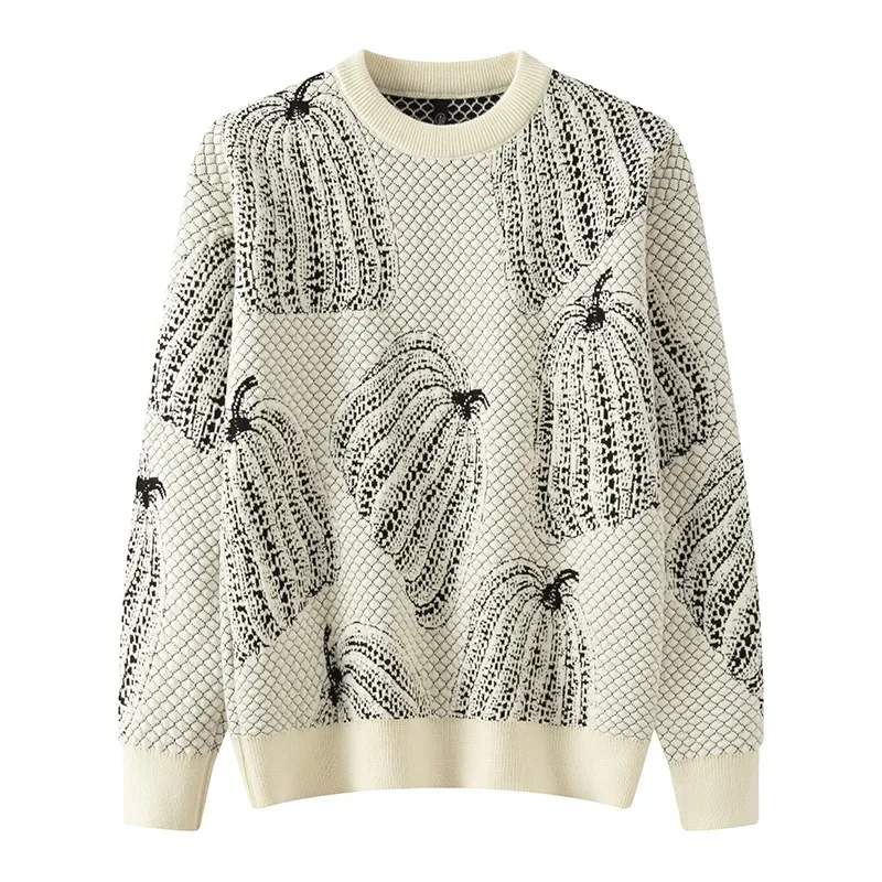 Осень/зима 2023 новый вязаный шерстяной свитер с круглым вырезом для мужчин