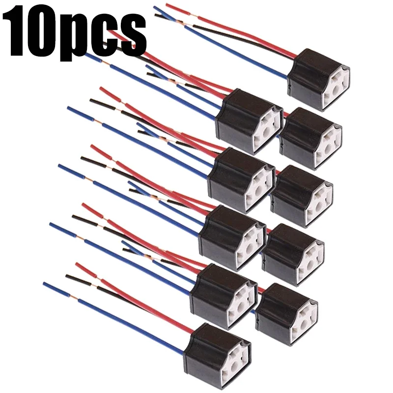 

H4 Автомобильная лампа Патрон с 3 отверстиями Керамический провод Автомобильная фара Лампа Световой луч Розетка Автомобильные аксессуары для освещения 2/4/6/10 шт.